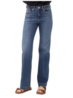 Silver Jeans Avery High Rise Curvy Fit Trouser Leg Jeans, Folk, Women's 33Wx31L